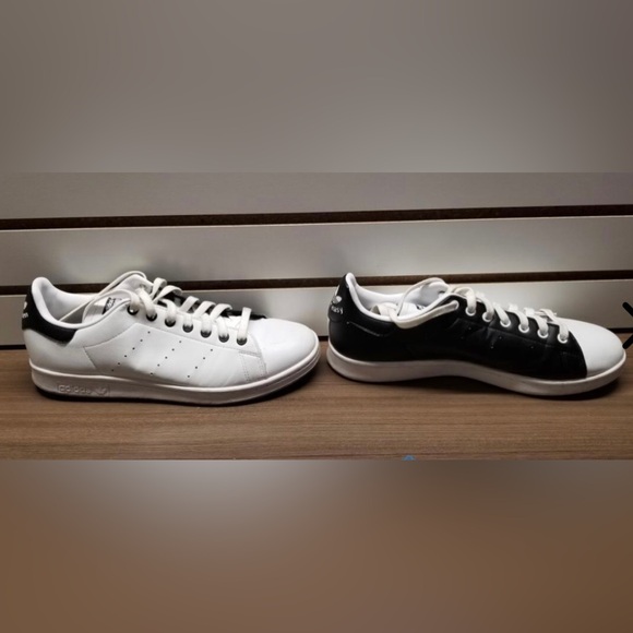 Adidas Stan Smith Black and White Sneakers Cruella - Picture 1 of 9
